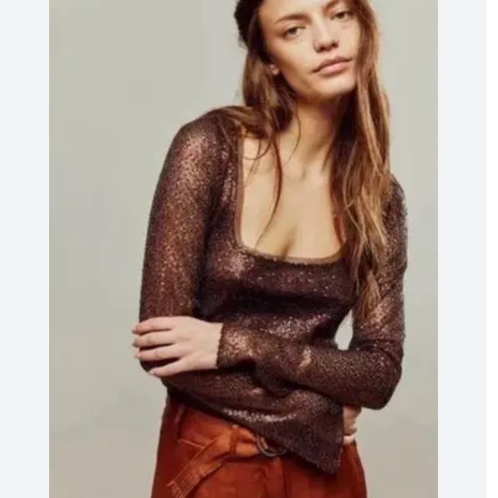 Free People Late Night Disco Layering Top